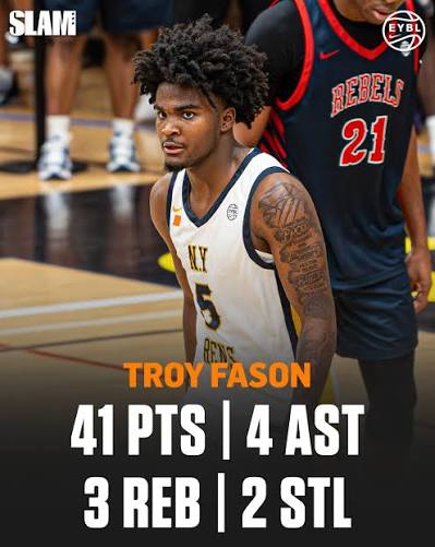 Troy Fason in a NY Rens jersey at Nike EYBL